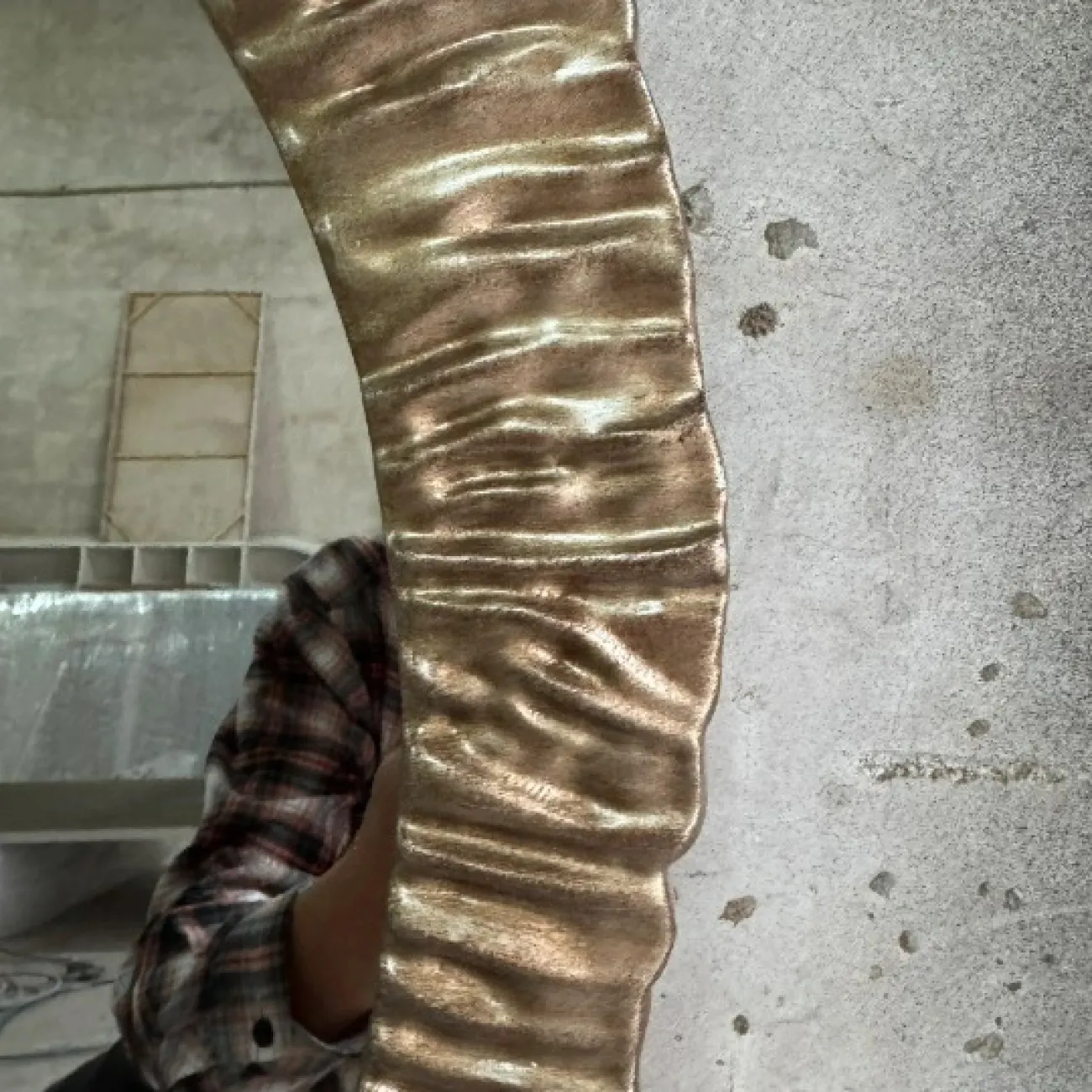 Современное резное трёхмерное зеркало от LaLume из дерева ZK38161-32 