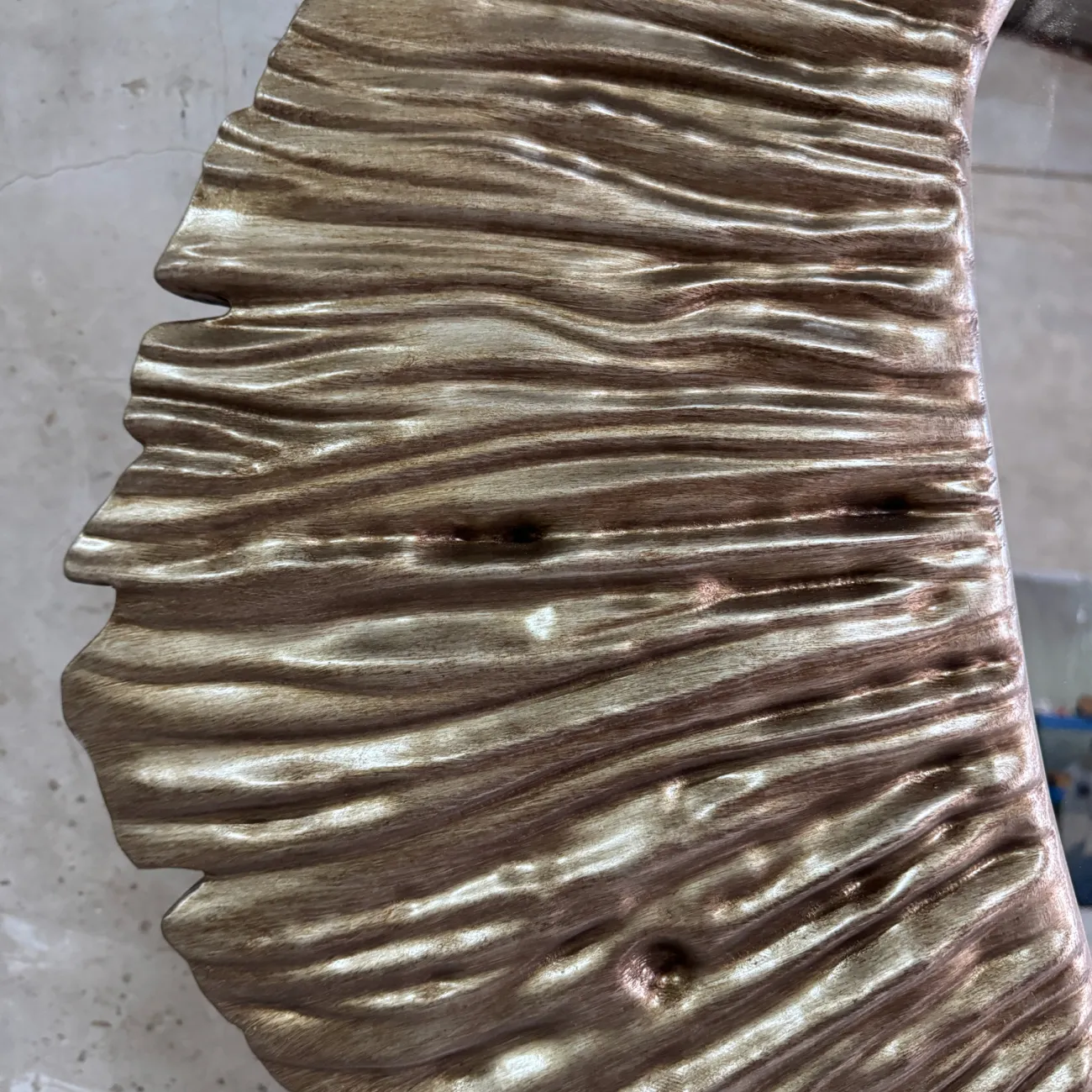 Современное резное трёхмерное зеркало от LaLume из дерева ZK38161-32 