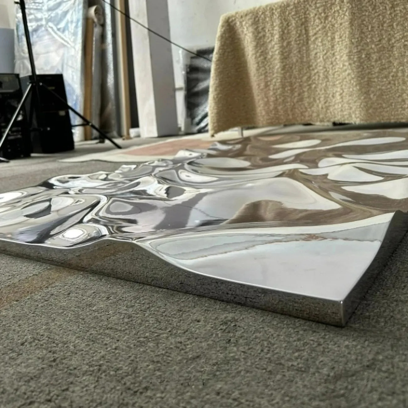 Рельефная трёхмерная интерьерная картина от LaLume под серебро KR38162-32 Рельефная трёхмерная интерьерная картина от LaLume под серебро KR38162-32