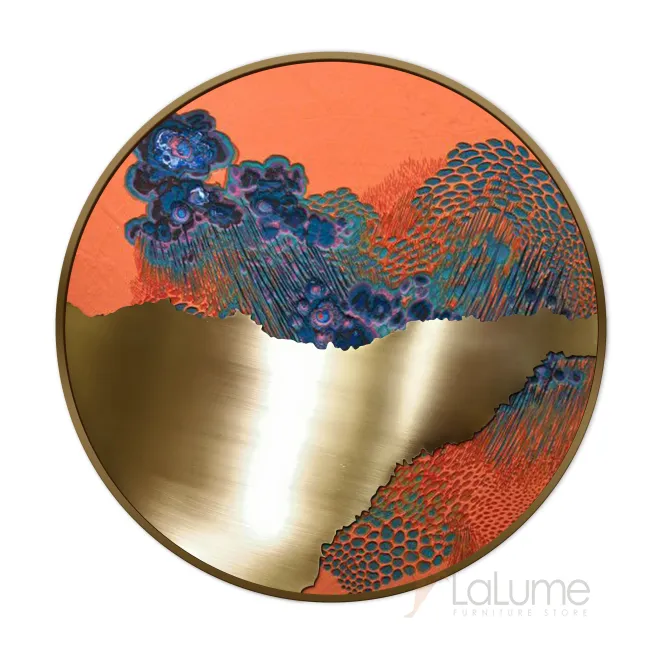 Металлическая декоративная картина круглой формы от LaLume KR38164-32