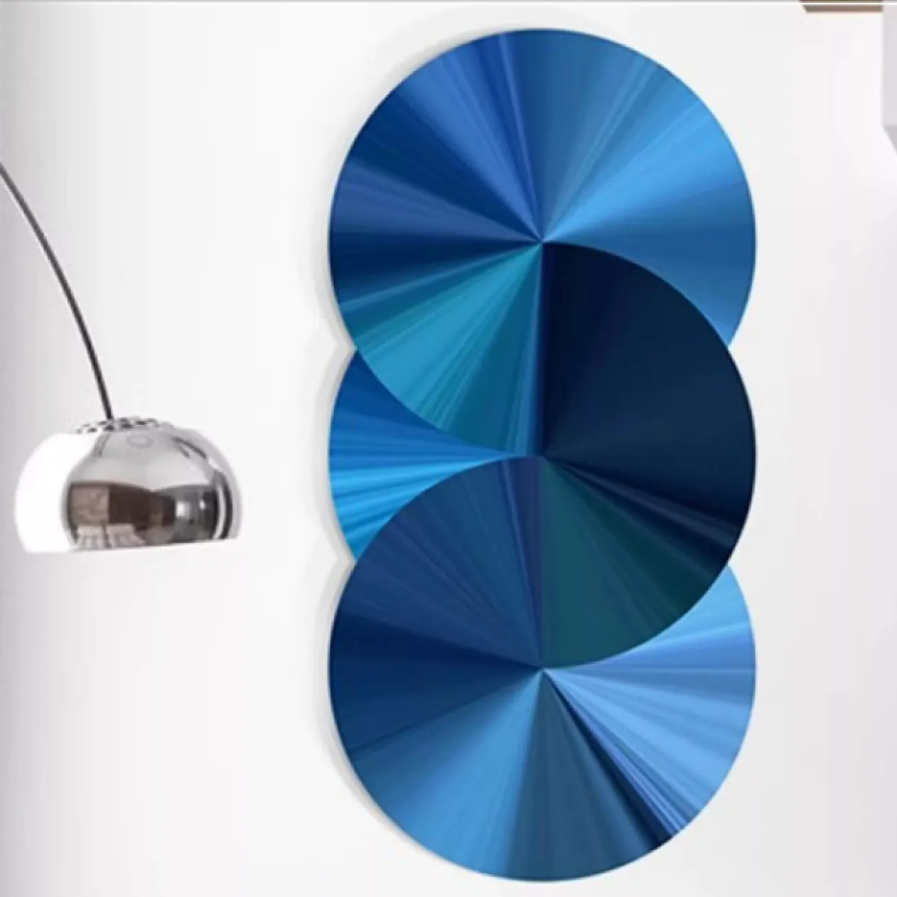 Современное трёхмерное панно "Три круга" с мерцающим блеском от LaLume PN38165-32