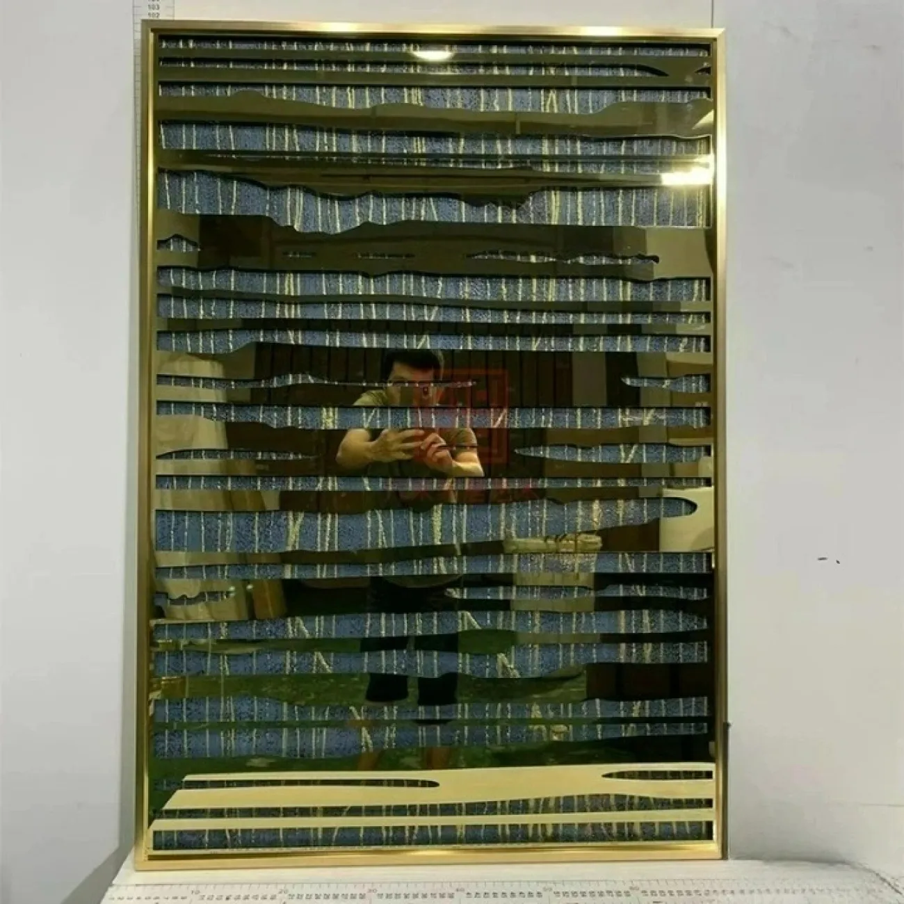 Современная трёхмерная картина "Абстракция" с ручной росписью, металлическим обрамлением от LaLume KR38166-32