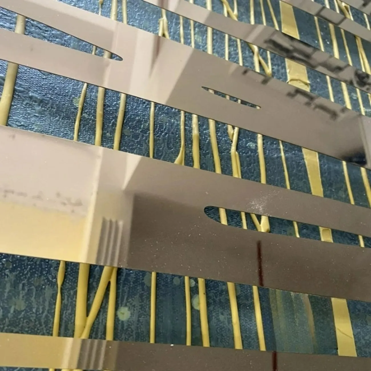 Современная трёхмерная картина "Абстракция" с ручной росписью, металлическим обрамлением от LaLume KR38166-32