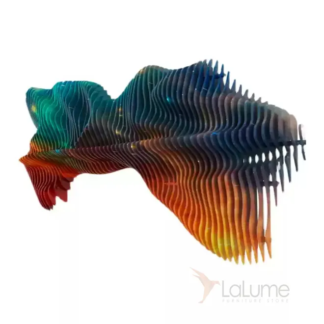 Современная трёхмерная картина "Геометрическая абстракция" из дерева от LaLume KR38167-32 Современная трёхмерная картина "Геометрическая абстракция" из дерева от LaLume KR38167-32