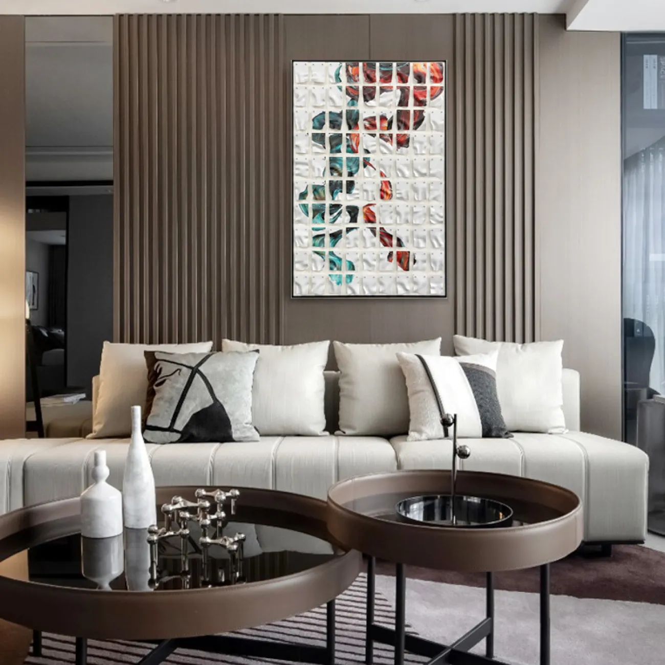 Современная трёхмерная абстрактная картина от LaLume ручной росписи из акрила KR38168-32 Современная трёхмерная абстрактная картина от LaLume ручной росписи из акрила KR38168-32