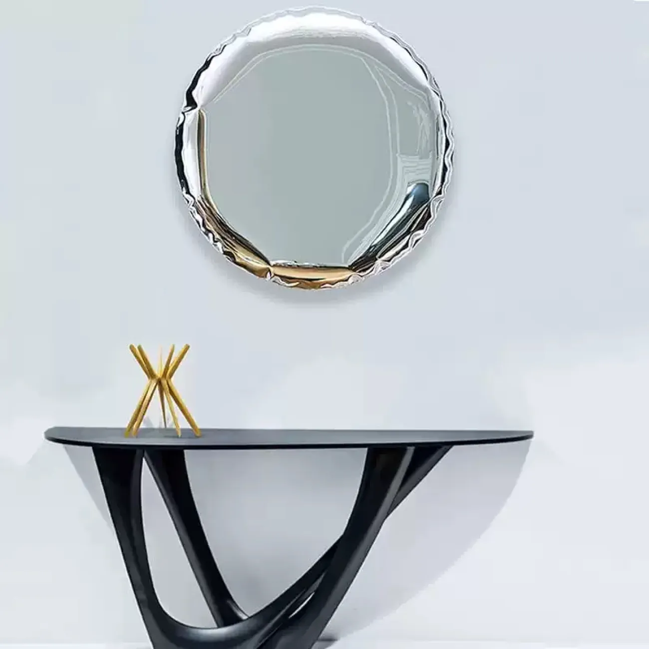 Стильное зеркальное панно "Rondo" из нержавеющей стали от LaLume PN38170-32