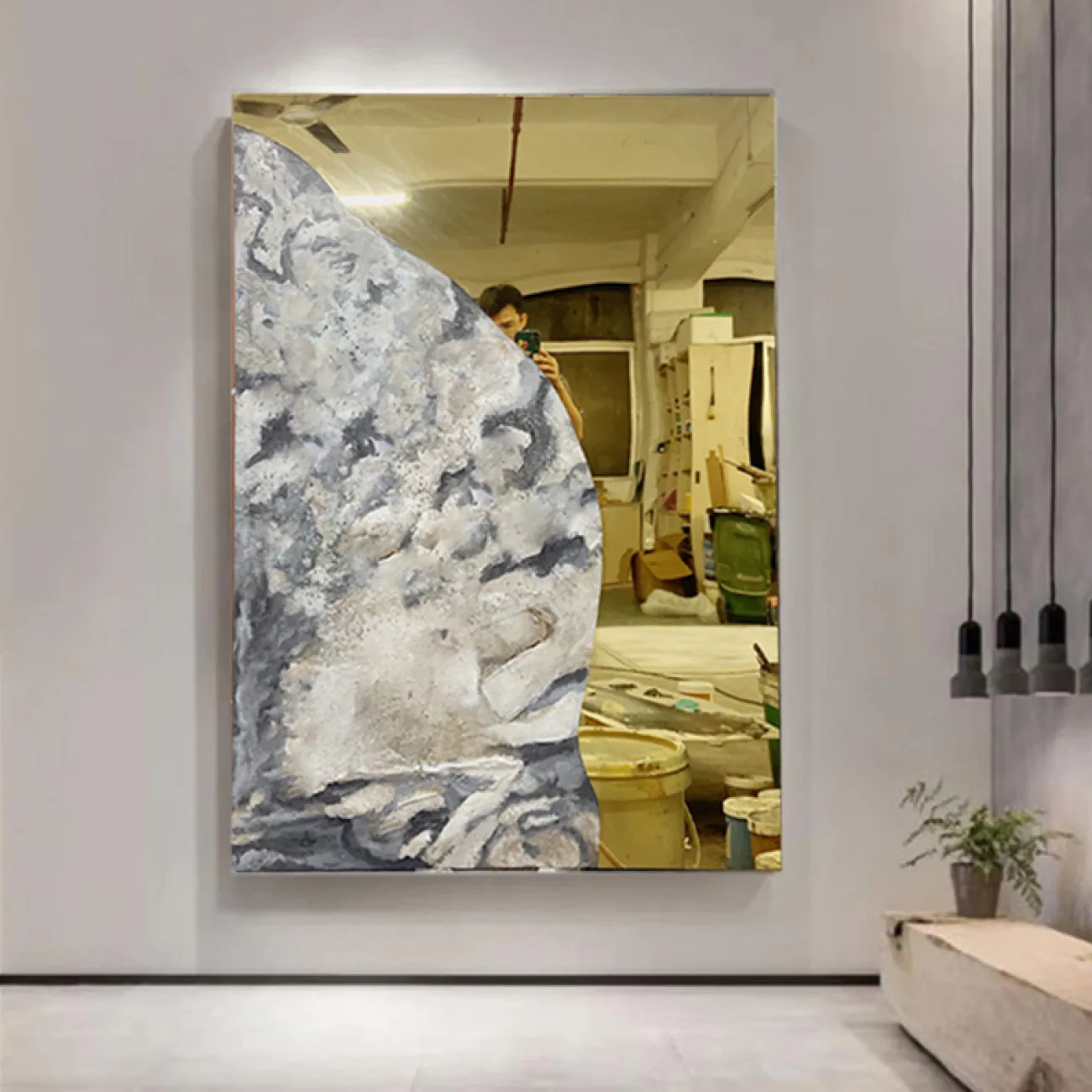 Современная интерьерная картина от LaLume из стали с ручной росписью KR38171-32