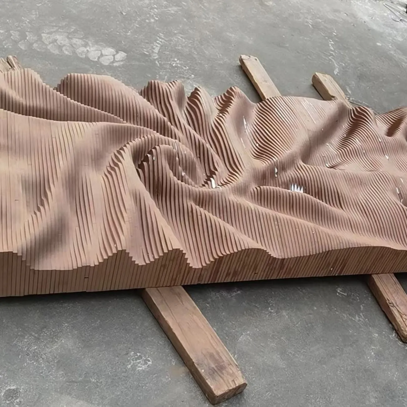 Объемная картина из дерева от LaLume с фактурой ткани KR38172-32 Объемная картина из дерева от LaLume с фактурой ткани KR38172-32