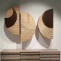 Современное дизайнерское панно "Три полукруга" от LaLume из дерева PN38175-32