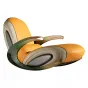 Дизайнерское кресло-качалка "Маленькая пчелка" Mivica из дерева и натуральной кожи KR38176-32