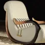 Современное кресло-качалка "Bedoya" от MIVICA из дерева и кожи KR38178-32