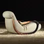 Современное кресло-качалка "Bedoya" от MIVICA из дерева и кожи KR38178-32