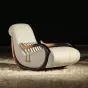 Современное кресло-качалка "Bedoya" от MIVICA из дерева и кожи KR38178-32