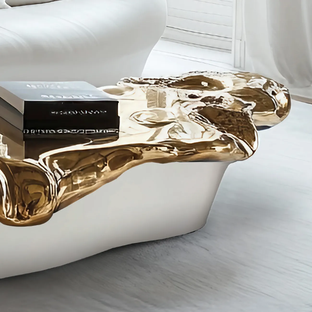 Дизайнерский изысканный журнальный столик MIVICA из дерева GS38180-32