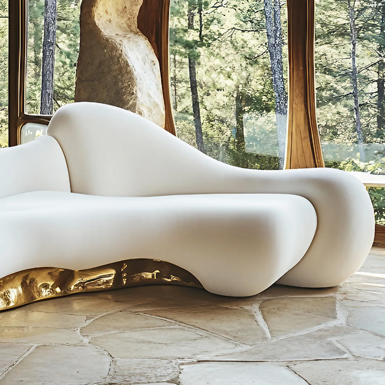 Изысканный дизайнерский диван MIVICA из дерева DV38181-32