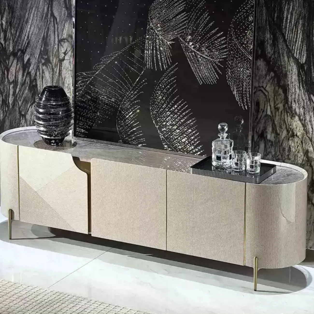 Роскошная тумба под телевизор MIVICA из красного дерева TB38188-32