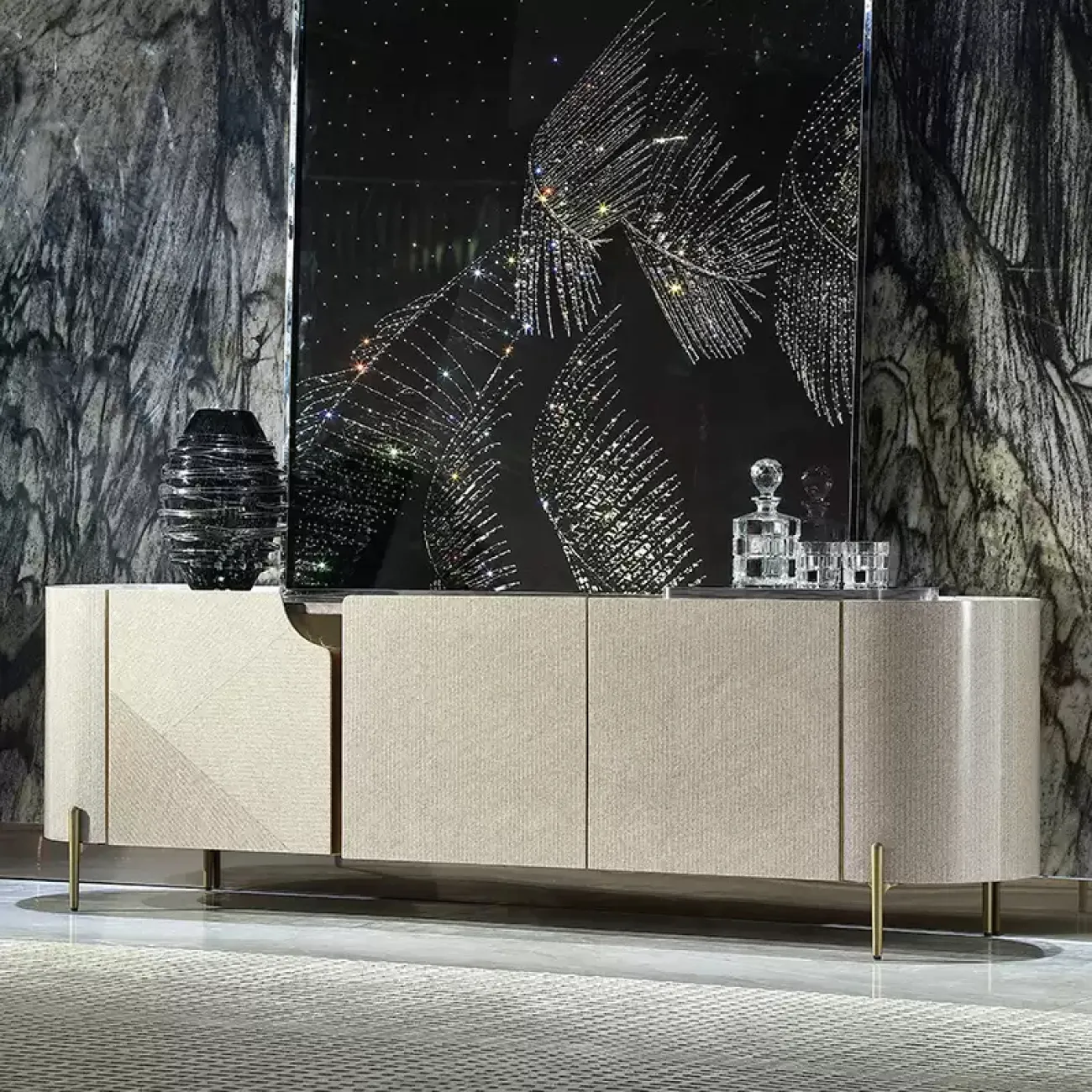 Роскошная тумба под телевизор MIVICA из красного дерева TB38188-32