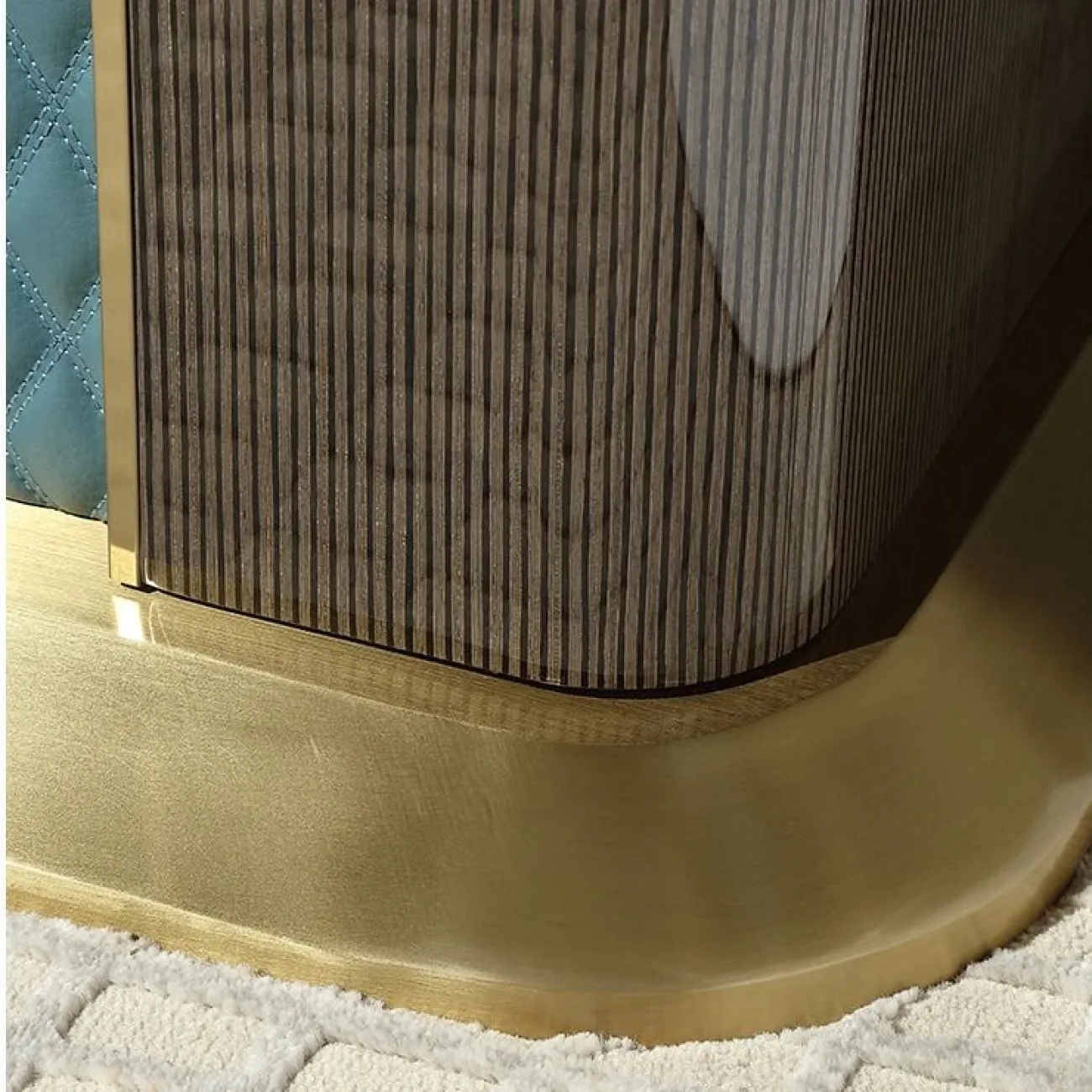 Роскошный обеденный стол MIVICA из мрамора и красного дерева ST38191-32