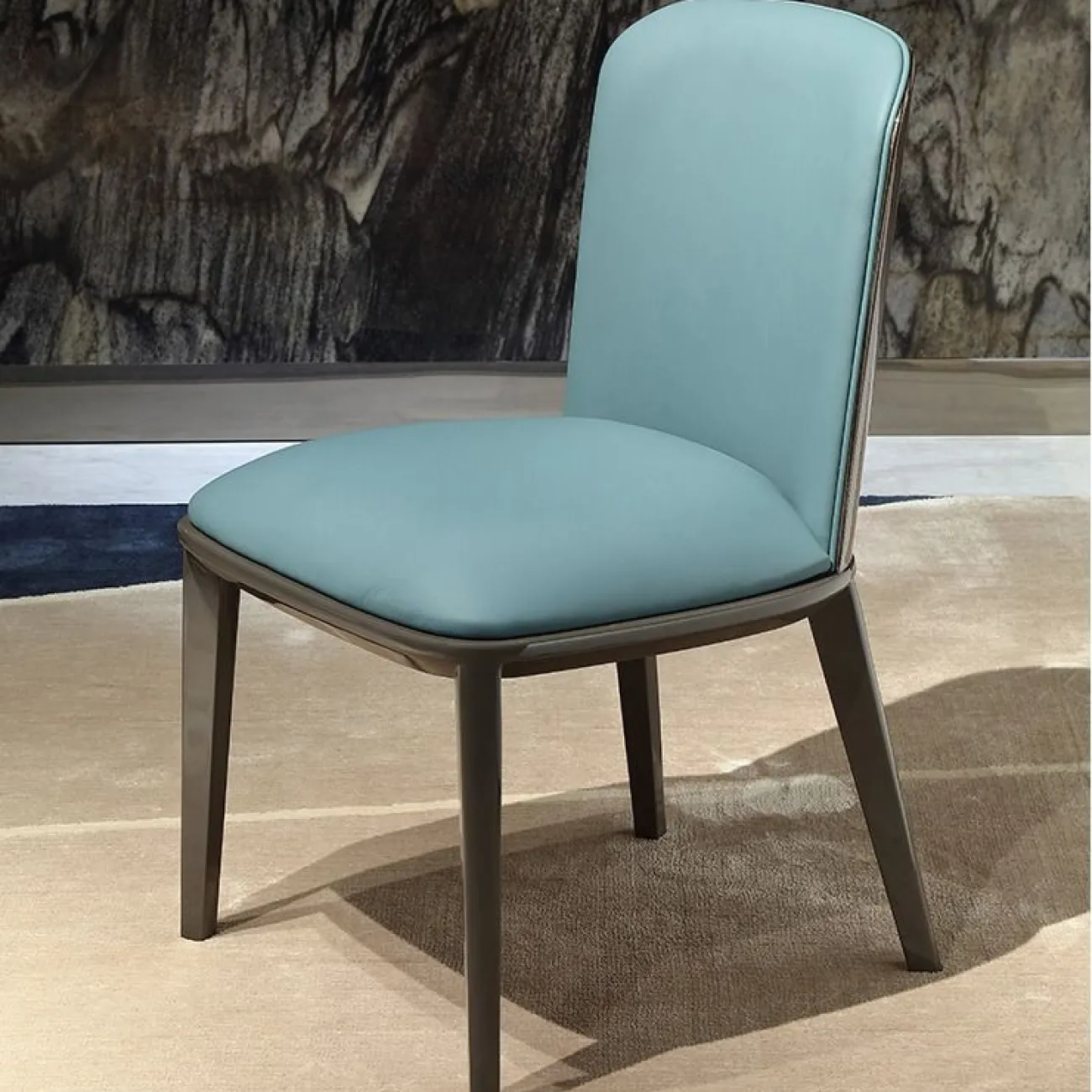 Кожаный обеденный стул MIVICA из красного дерева ST38192-32