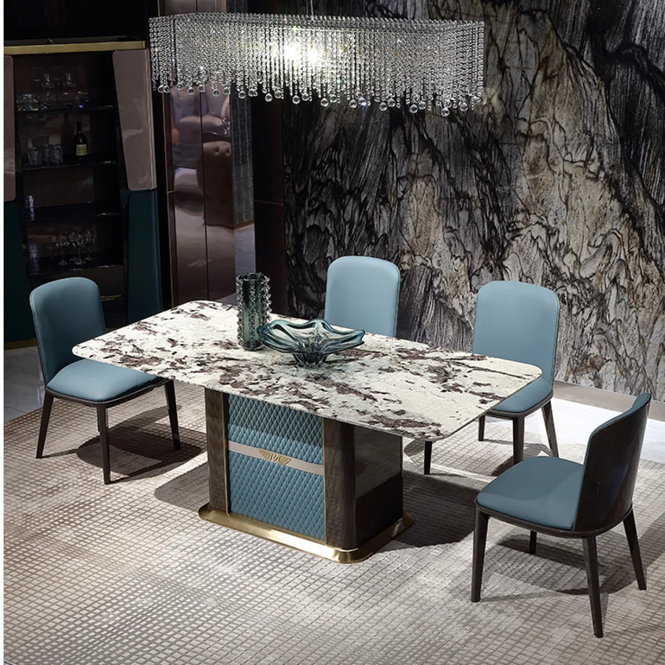 Кожаный обеденный стул MIVICA из красного дерева ST38192-32