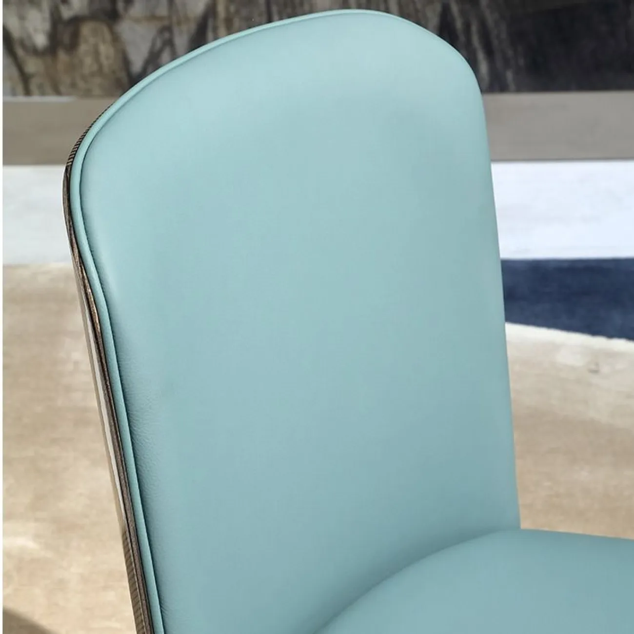 Кожаный обеденный стул MIVICA из красного дерева ST38192-32