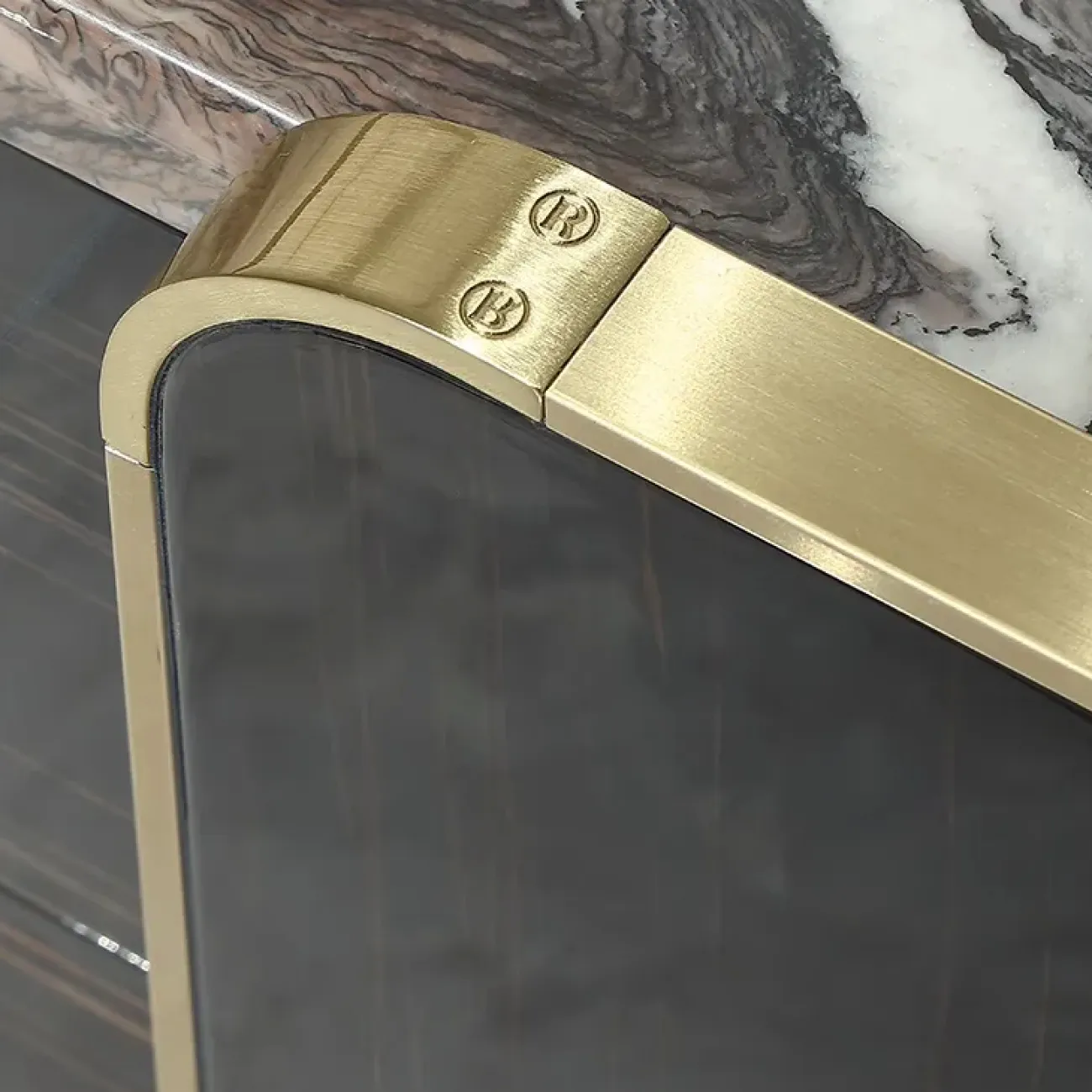 Роскошная тумба под телевизор MIVICA из красного дерева и мрамора TB38197-32