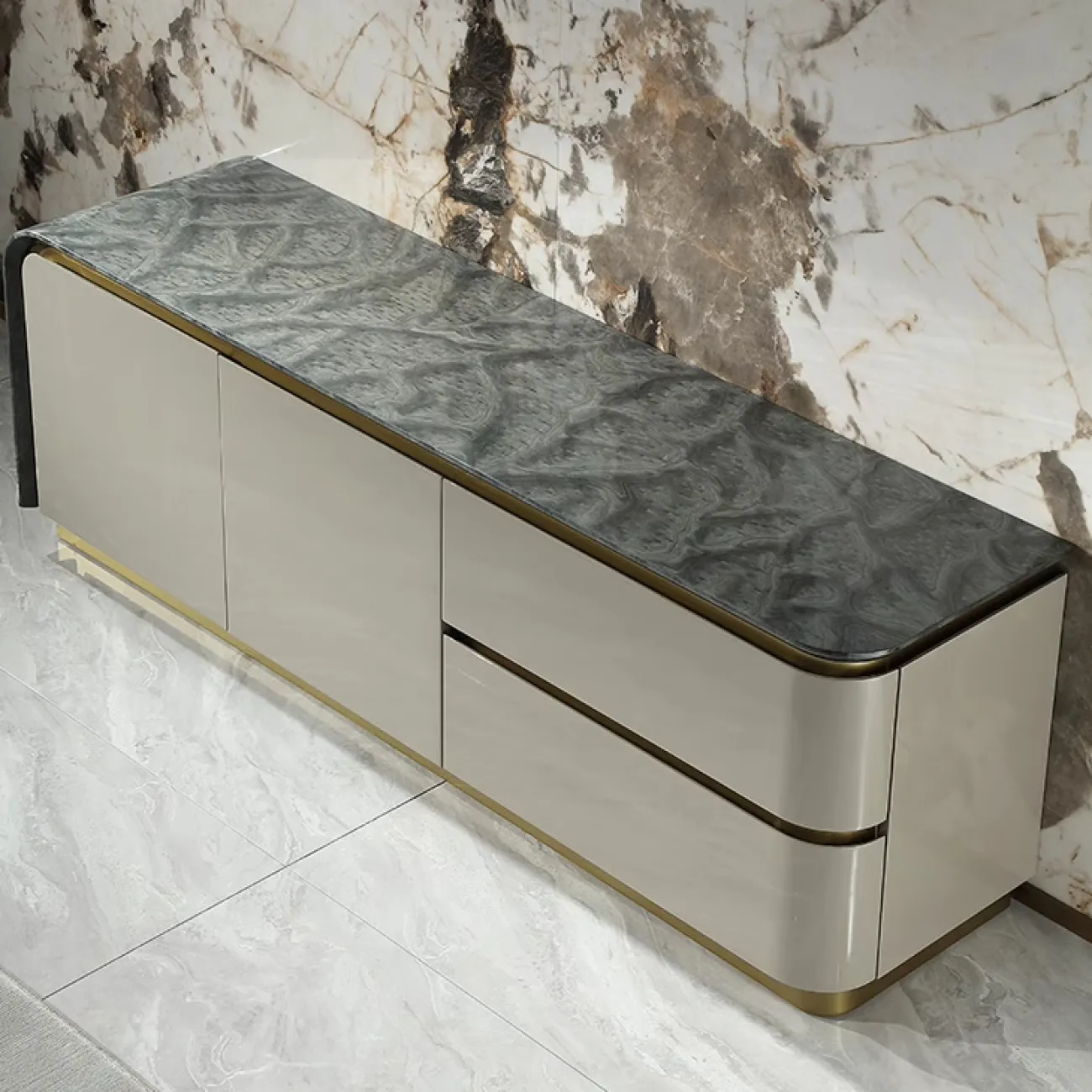 Роскошная тумба под телевизор MIVICA из красного дерева TB38203-32