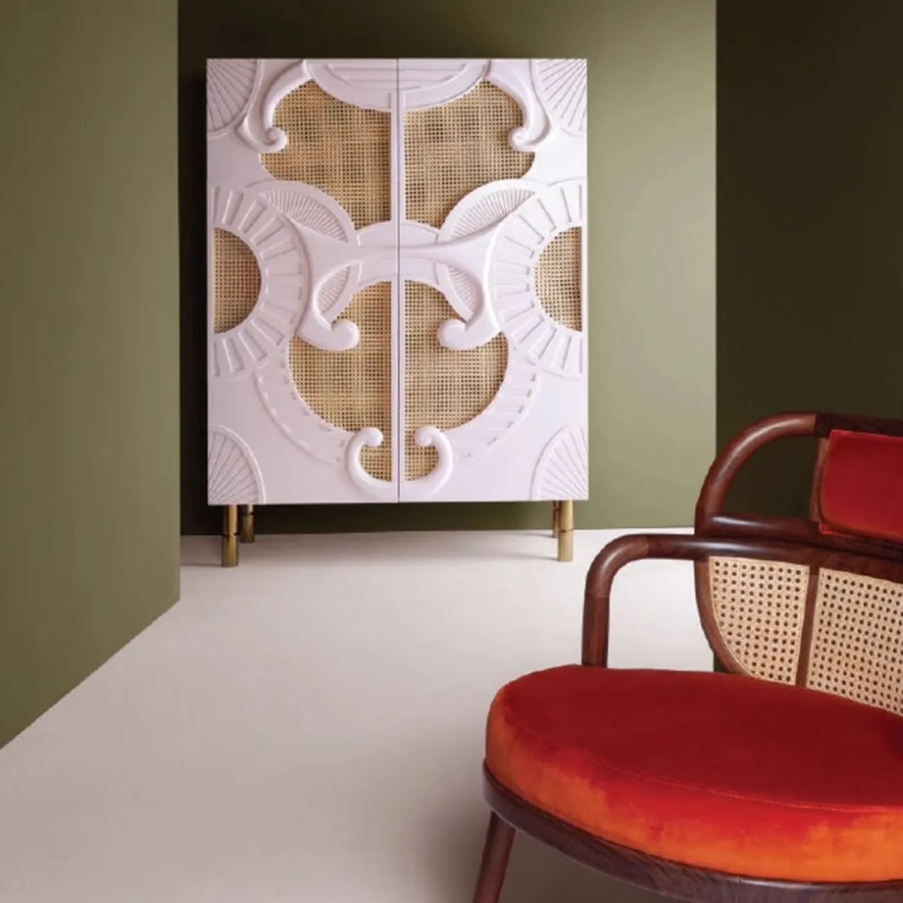 Роскошный Дизайнерский Шкаф Белый Бык Yanshe от LaLume Роскошный Дизайнерский Шкаф Белый Бык Yanshe от LaLume