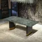Роскошный обеденный стол MIVICA из мрамора и красного дерева OS38210-32
