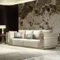 Роскошный диван MIVICA из кожи и красного дерева DV38213-32
