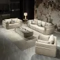 Роскошный диван MIVICA из кожи и красного дерева DV38213-32