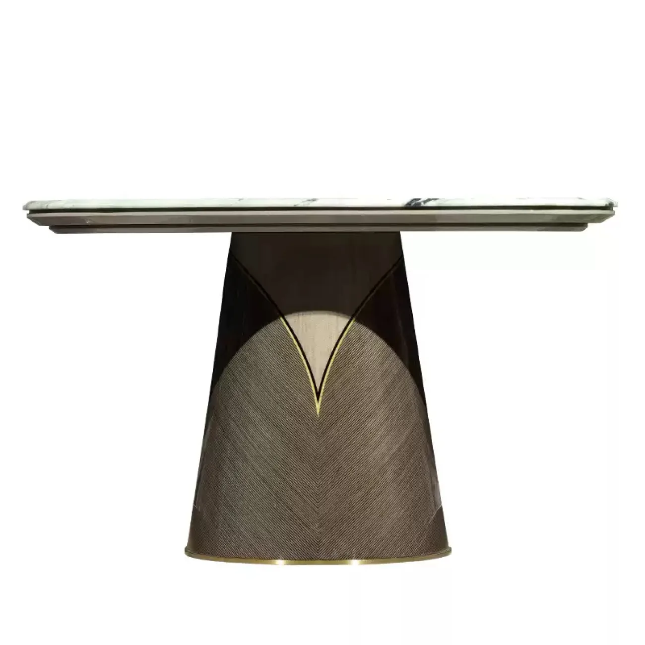 Стильный пристенный столик MIVICA из дерева, стали и мрамора  ST38215-32