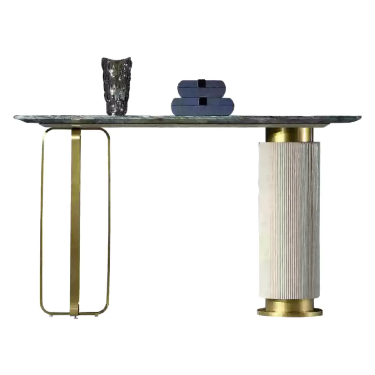 Дизайнерский пристенный столик MIVICA из натурального мрамора ST38216-32