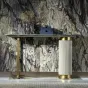 Дизайнерский пристенный столик MIVICA из натурального мрамора ST38216-32