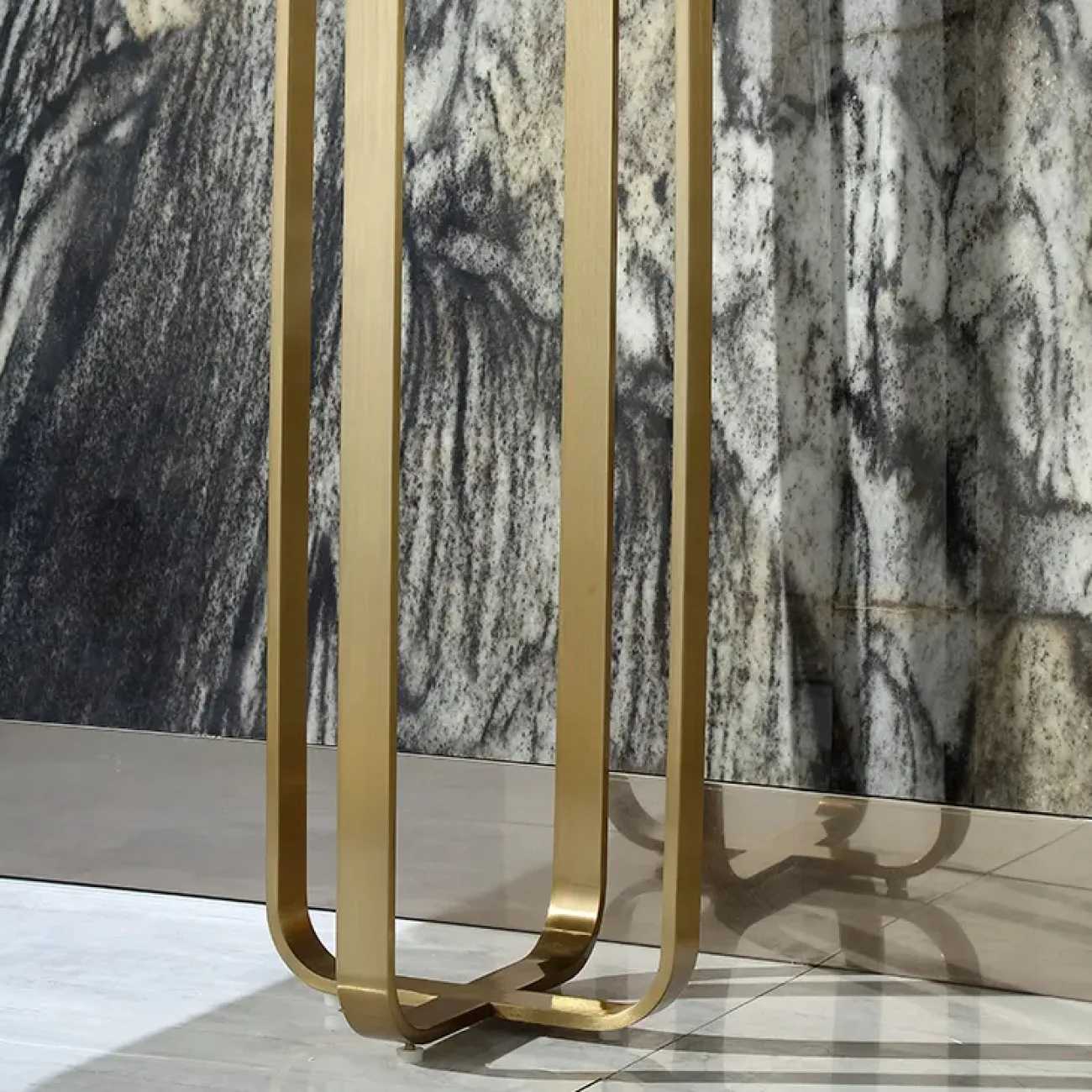 Дизайнерский пристенный столик MIVICA из натурального мрамора ST38216-32