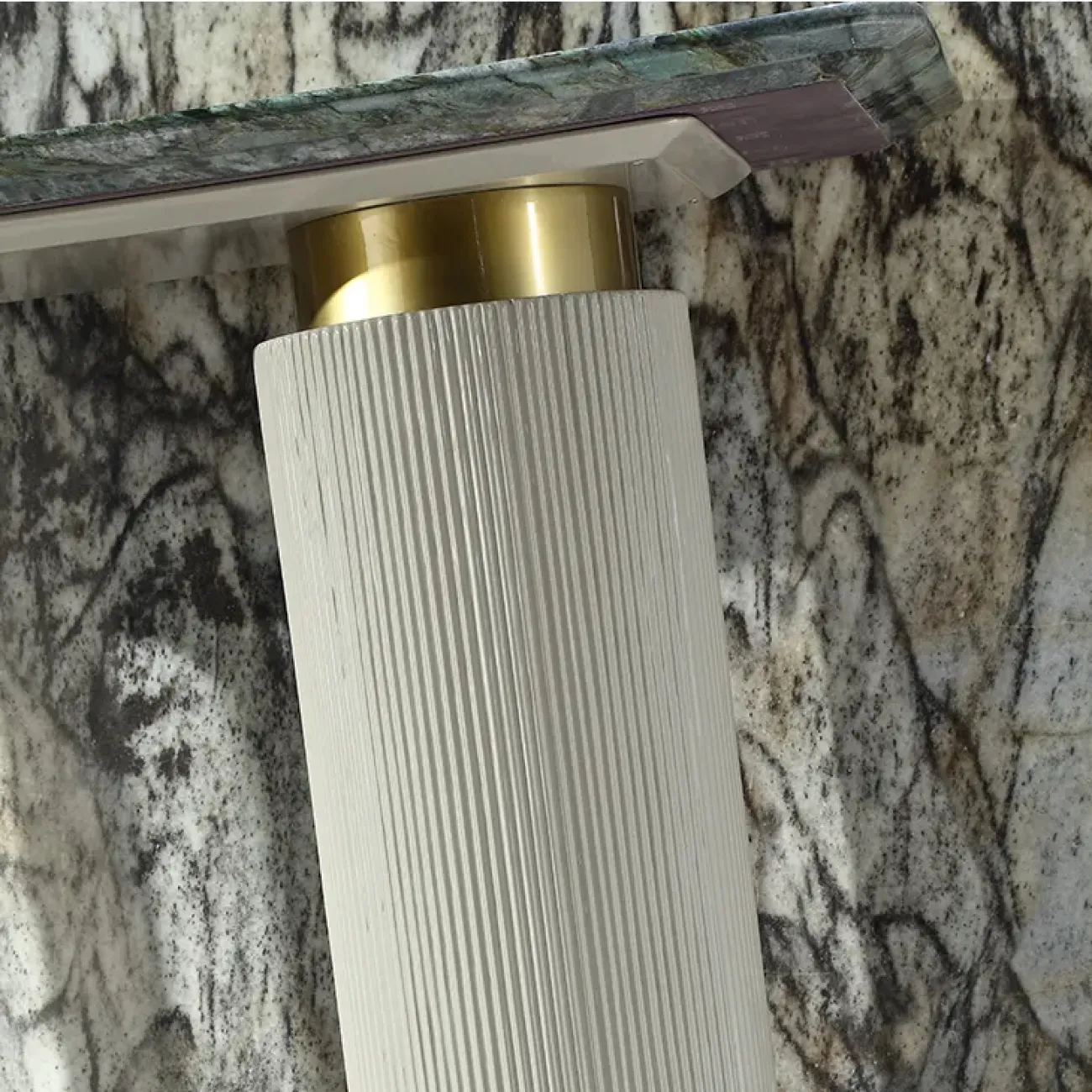 Дизайнерский пристенный столик MIVICA из натурального мрамора ST38216-32