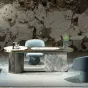 Элегантный чайный столик MIVICA из красного дерева и мрамора CH38219-32