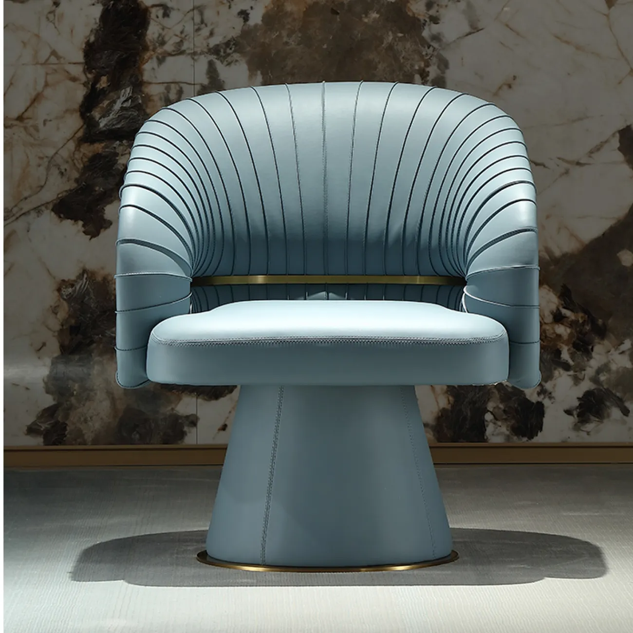 Стильный кожаный стул MIVICA с поворотным механизмом ST38220-32