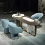 Стильный кожаный стул MIVICA с поворотным механизмом ST38220-32