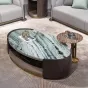 Удобный журнальный стол MIVICA из мрамора и красного дерева JS38229-32