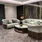 Удобный журнальный стол MIVICA из мрамора и красного дерева JS38229-32