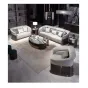 Круглый журнальный стол MIVICA из мрамора и красного дерева JS38229-32