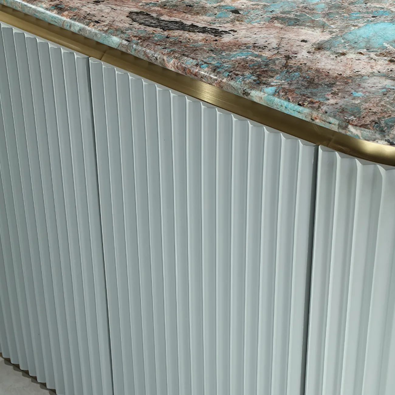 Стильный буфет MIVICA из красного дерева, мрамора TB38238-32 Стильный буфет MIVICA из красного дерева, мрамора TB38238-32