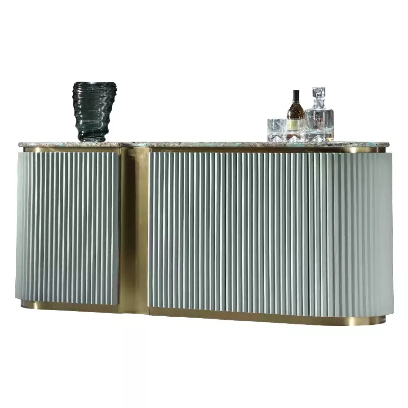 Стильный буфет MIVICA из красного дерева, мрамора TB38238-32 Стильный буфет MIVICA из красного дерева, мрамора TB38238-32