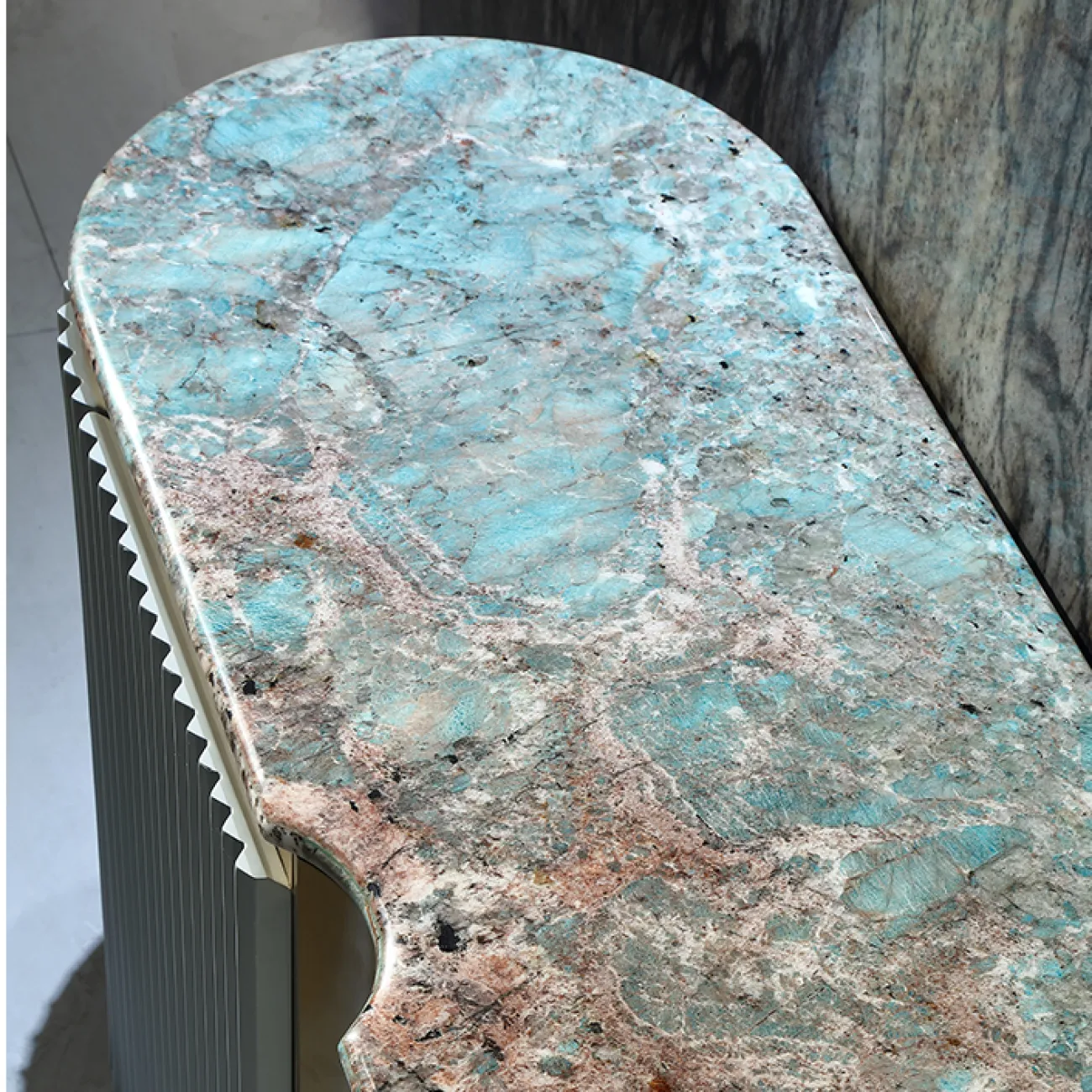 Стильный буфет MIVICA из красного дерева, мрамора TB38238-32 Стильный буфет MIVICA из красного дерева, мрамора TB38238-32