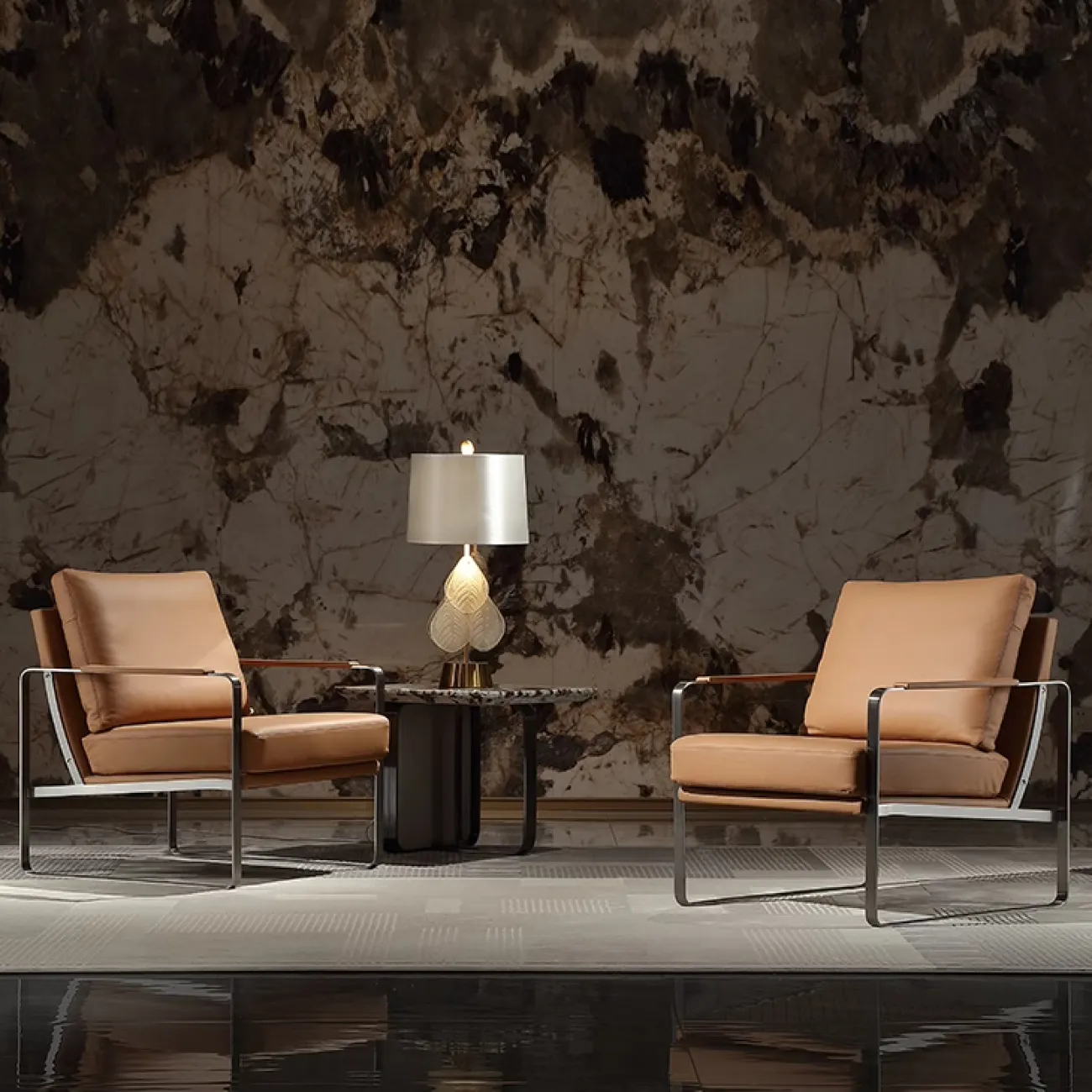 Стильное кресло MIVICA из натуральной кожи KR38240-32 Стильное кресло MIVICA из натуральной кожи KR38240-32