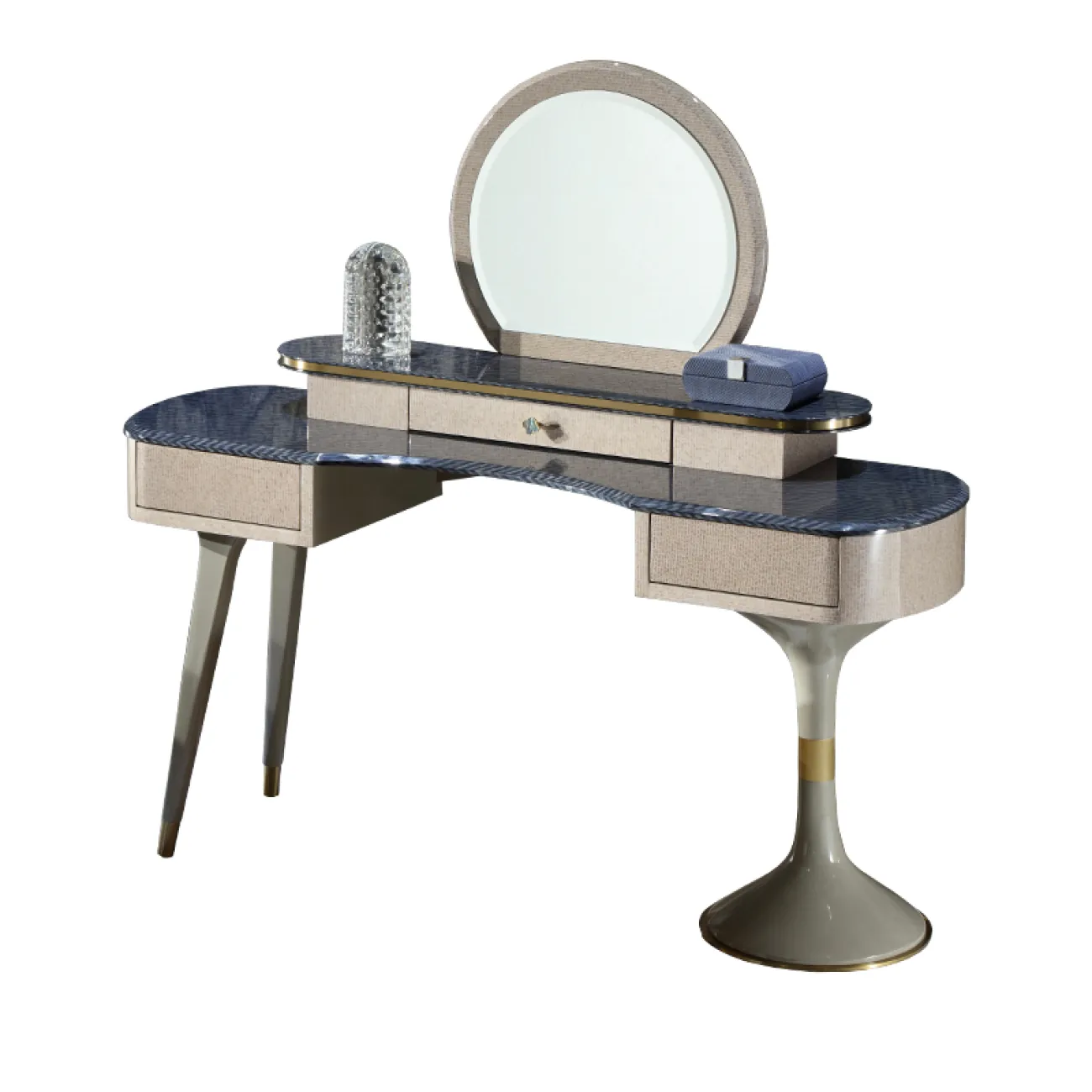 Элегантный туалетный столик с зеркалом MIVICA из красного дерева TS38241-32