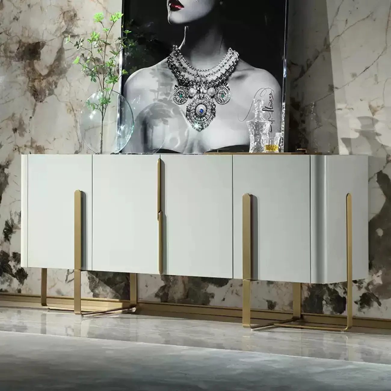  Современный комод MIVICA из красного дерева KD38243-32