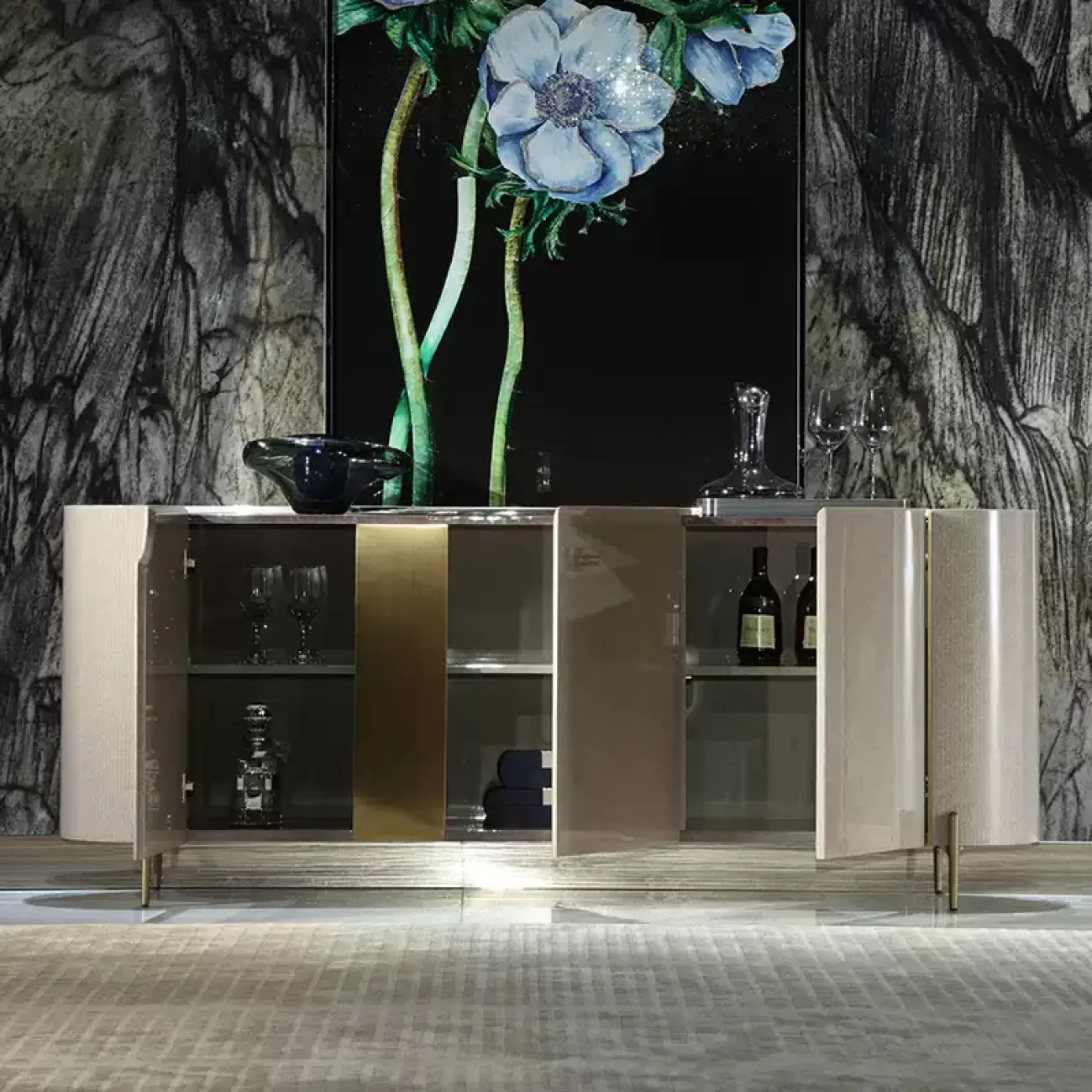 Элегантный комод MIVICA из красного дерева KD38244-32