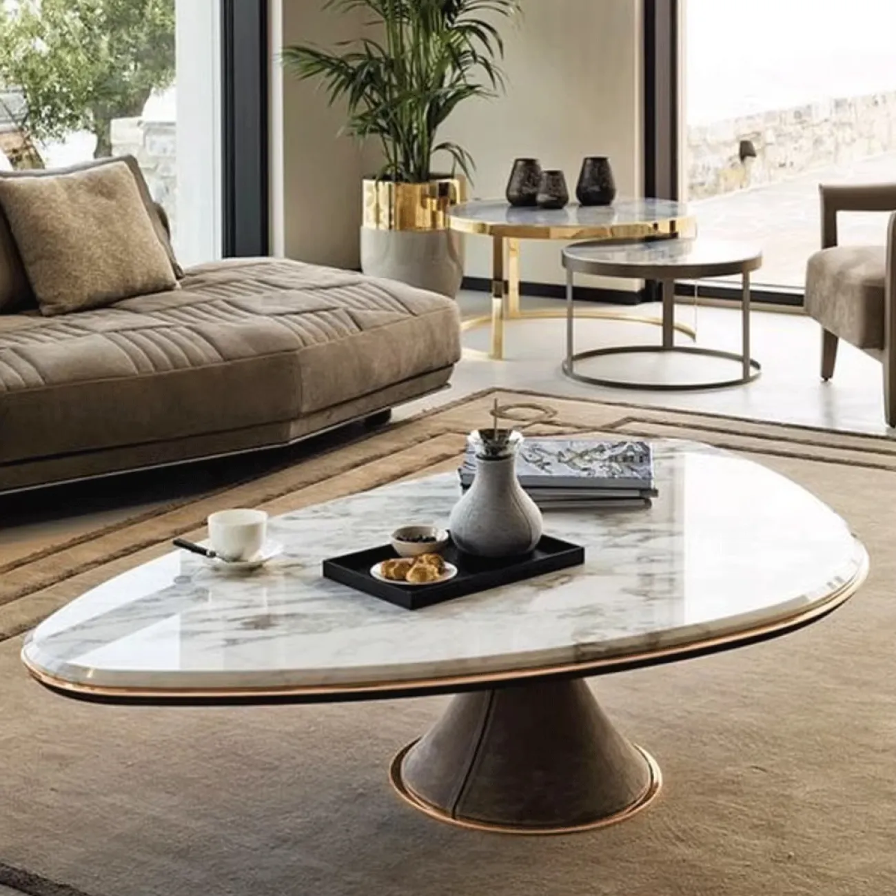 Дизайнерский Мраморный Журнальный Столик Yanshe от LaLume